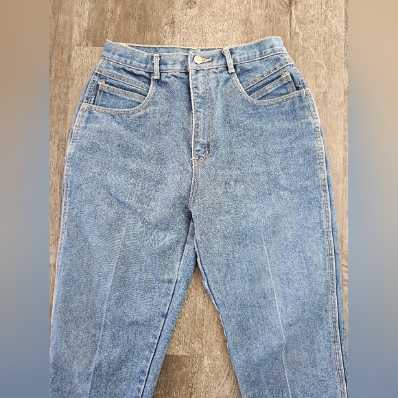 Vintage 90s PS Gitano High Rise Jeans Faded Blue Denim Pleated Tapered 10 short - Picture 2 of 7